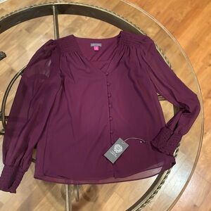 Vince Camuto Deep Purple Blouse